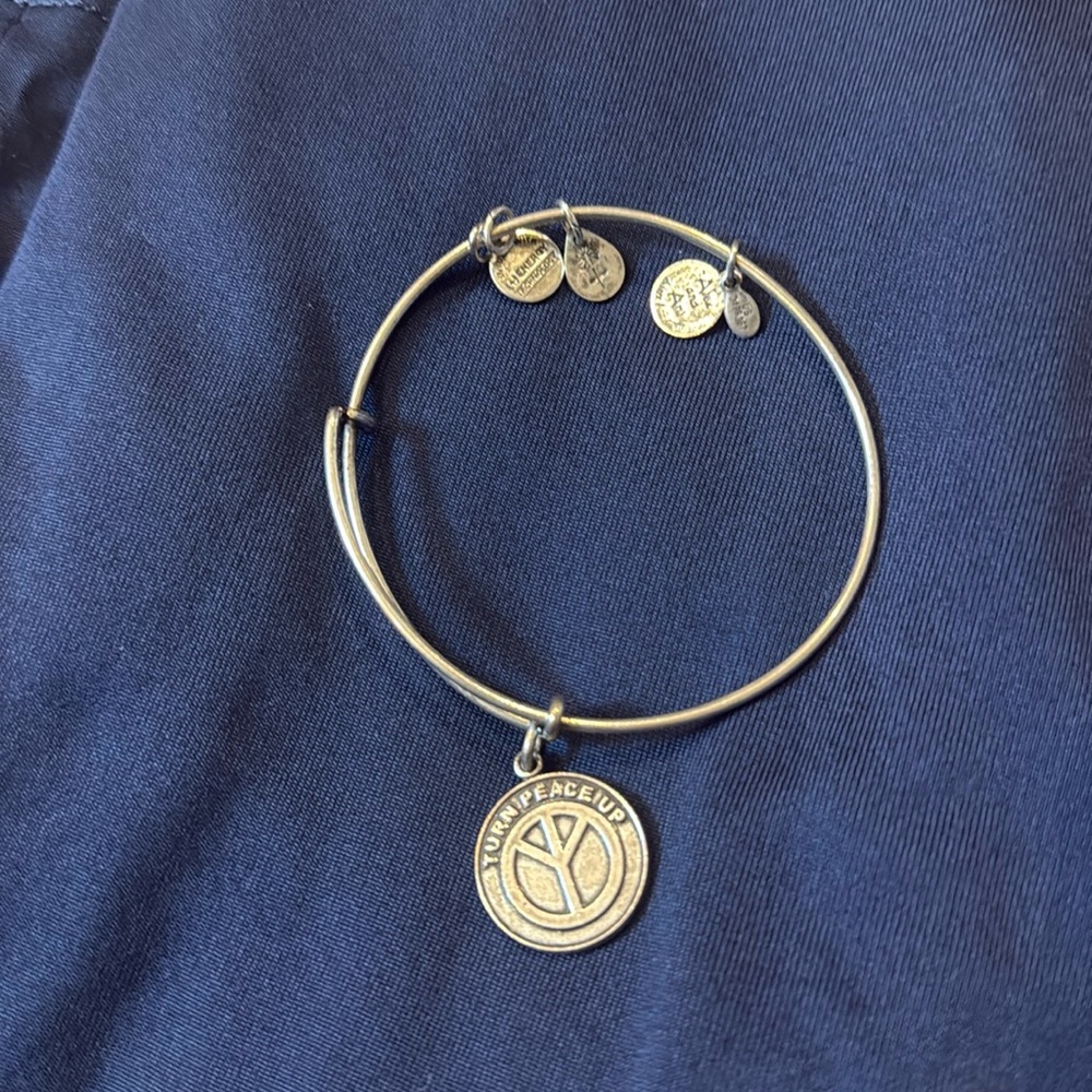 Alex and Ani Peace Sign Bracelet